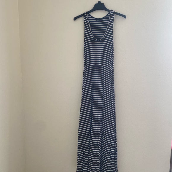J. Crew Dresses & Skirts - J. Crew Blue and White Halter Maxi Sundress